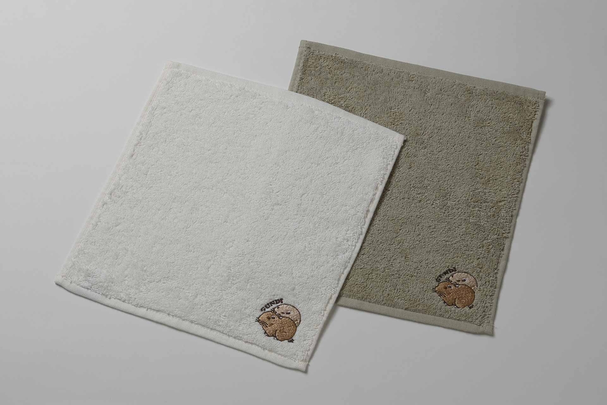 オリジナル】グンディ刺繍タオルハンカチ | 生物園オンラインショップ